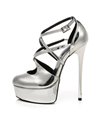 Giaro Plateau Pumps GALANA 1006 Liquid Silber