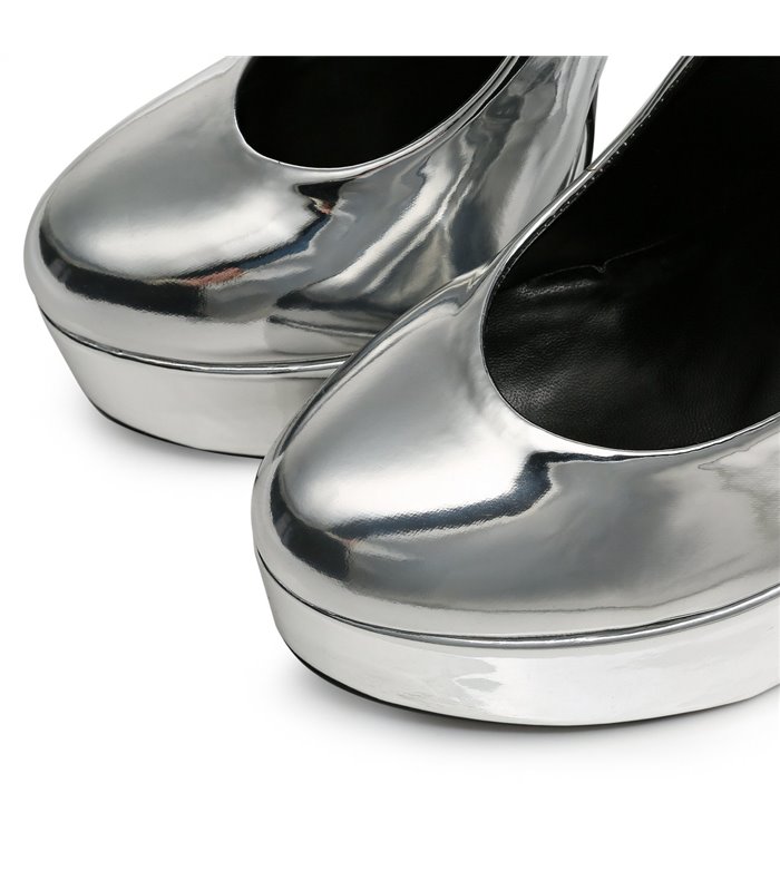 Giaro Plateau Pumps BAD-GIRL Liquid Silber online günstig kaufen