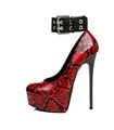 Giaro Plateau Pumps POSSESSED Rot Schlangenmuster