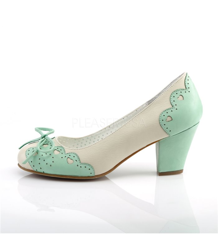 Retro Pumps WIGGLE-17 - Creme/Mint