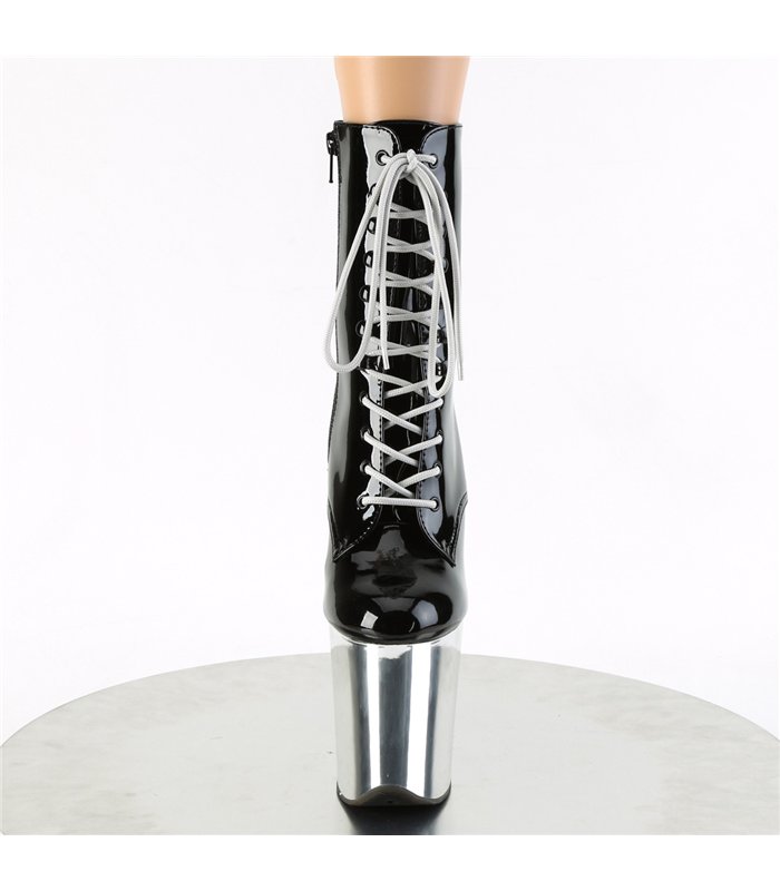 Extreme Platform Heels  FLAMINGO-1020 - Black/Silver