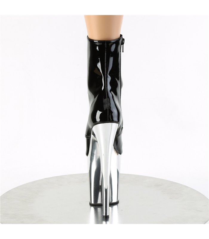 Extreme Platform Heels  FLAMINGO-1020 - Black/Silver