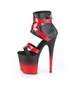 Platform High Heels FLAMINGO-800-15 - Black Red