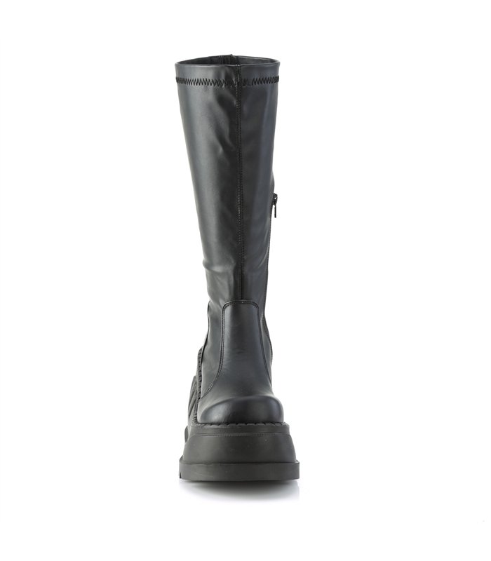 Plateau Stiefel STOMP-200 Schwarz matt  | DemoniaCult