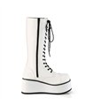 Plateau Stiefel TRASHVILLE-502 Weiss matt | DemoniaCult