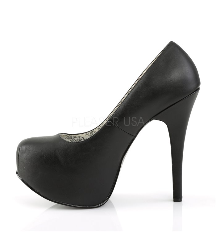 Plateau Pumps TEEZE-06W - PU Schwarz (Weit)