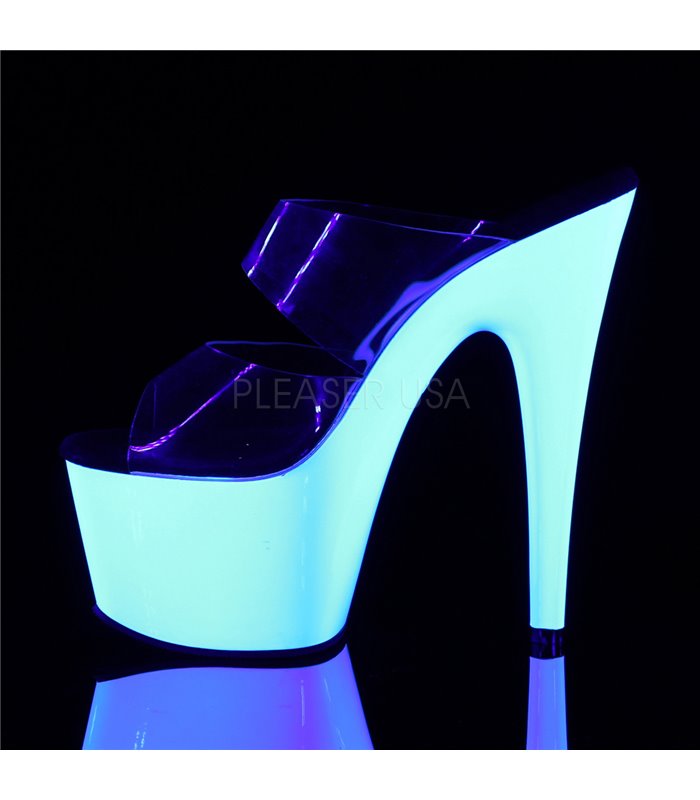 Plateau High Heels ADORE-702UV - Neon Weiß