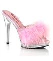 GLORY-501F-8 Marabu Pantolette - Baby Pink/Klar | Fabulicious 
