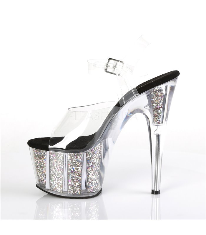 Plateau High Heels ADORE-708CG - Silber