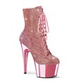 ADORE-1020CHRS Plateau Stiefel - Glitzersteine Pink | Pleaser
