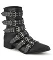 WARLOCK-70 Stiefelette - Schwarz Matt | DemoniaCult