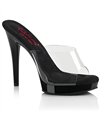 GLORY-501 High Heels Sandalette - Clear/Black | Fabulicious
